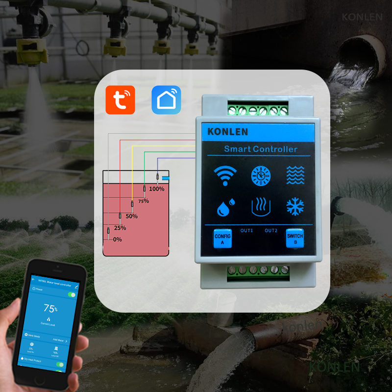 KONLEN Tuya مستشعر مستوى الميا - مراجعة Smart Home Outdoor وسعره