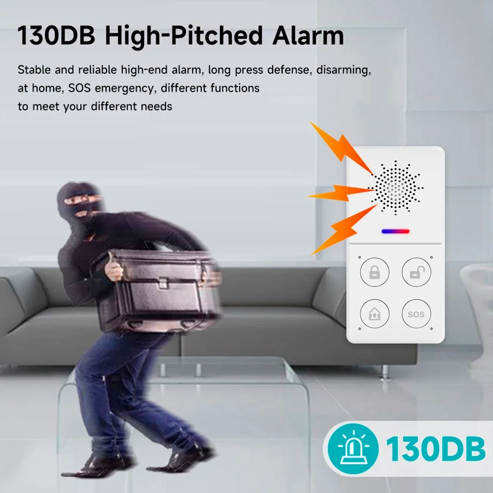 Tuya Wifi نظام إنذار ذكي 433M  - مراجعة Smart Home Automation System وسعره