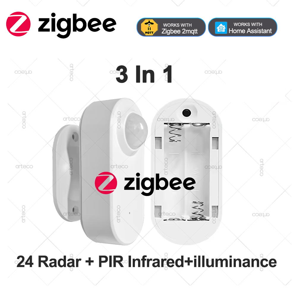 3 في 1 زيجبي وجود الإنسان الاس - مراجعة Zigbee Motion Sensor وسعره