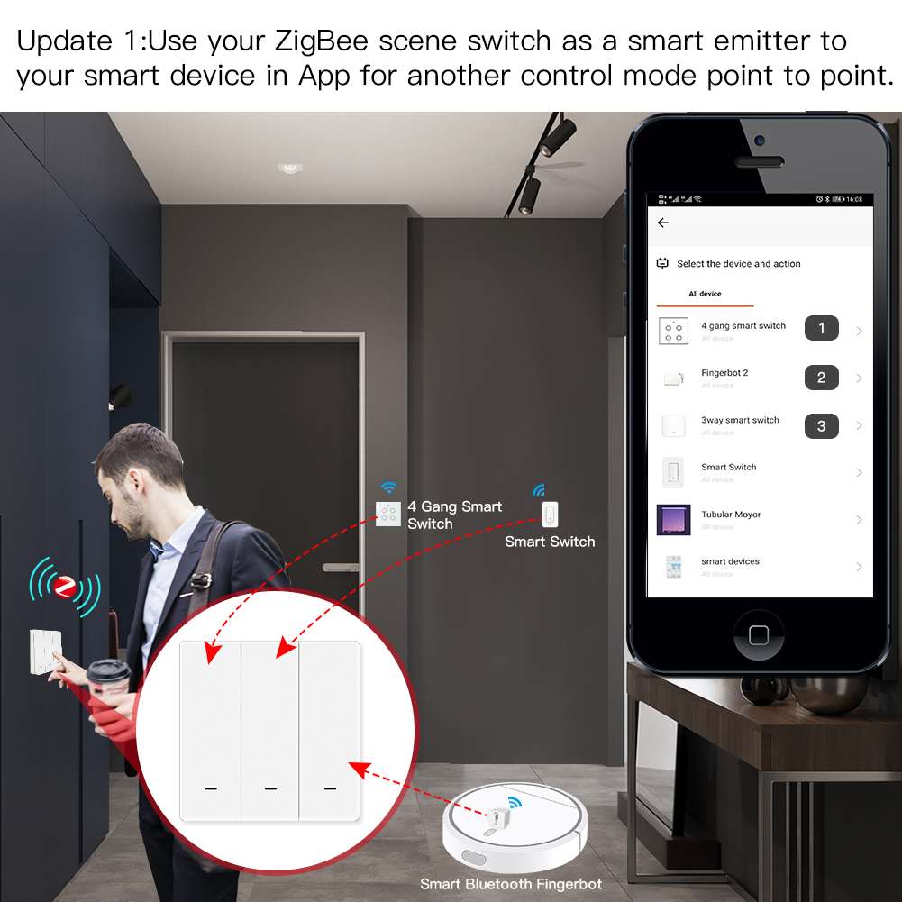 MOES Tuya ZigBee المشهد التبدي - مراجعة Smart Home Moes وسعره