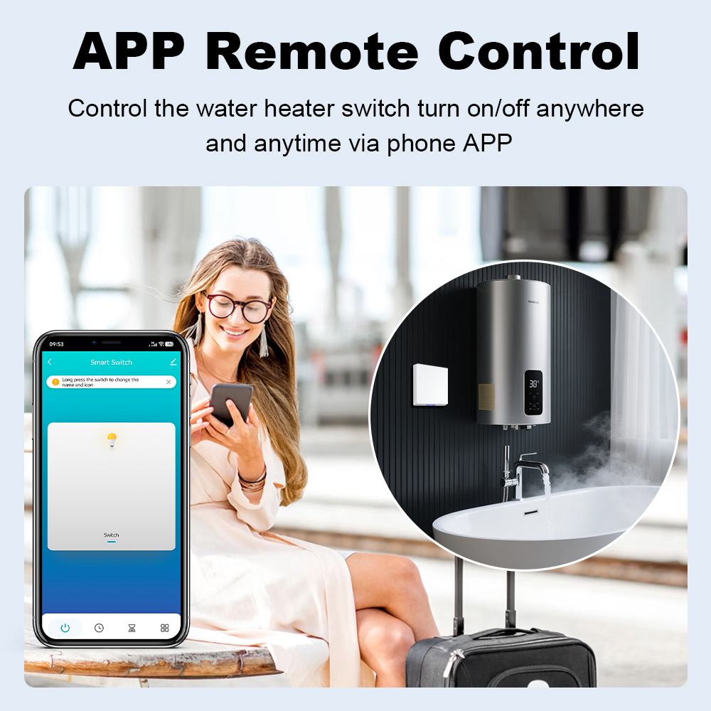 مفتاح سخان المياه الذكي MANHOT - مراجعة Smart Home Internet وسعره
