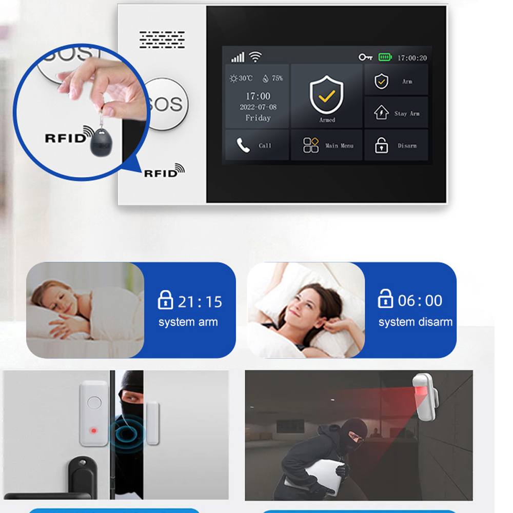 نظام إنذار المنزل الذكي PGST 4 - مراجعة Smart Home Automation System وسعره